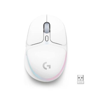 Logitech G705 LIGHTSYNC RGB Wireless Gaming Mouse - White Mist