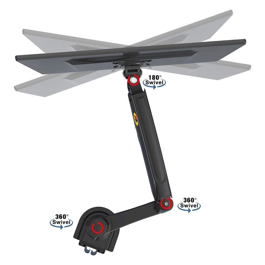 North Bayou GF35 Dual Monitor Arm with Gas Spring for 17-27'' Monitors