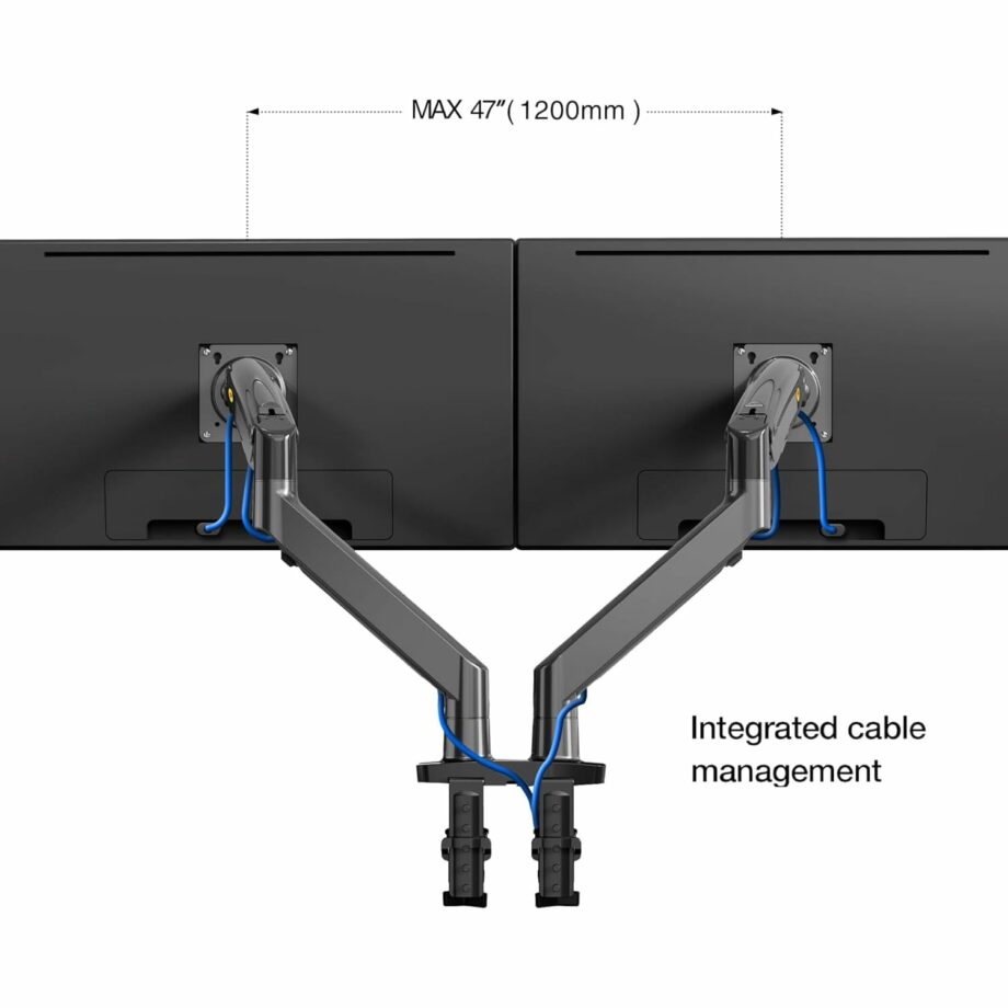 North Bayou F195A Dual Monitor Arm with Gas Spring for 22-32'' Monitors