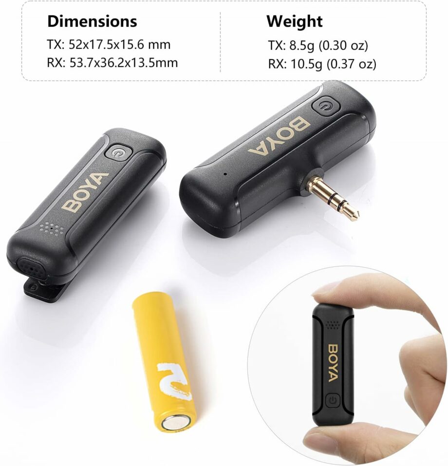 Boya BY-WM3T2-M1 3.5mm Mini 2.4GHz Wireless Microphone