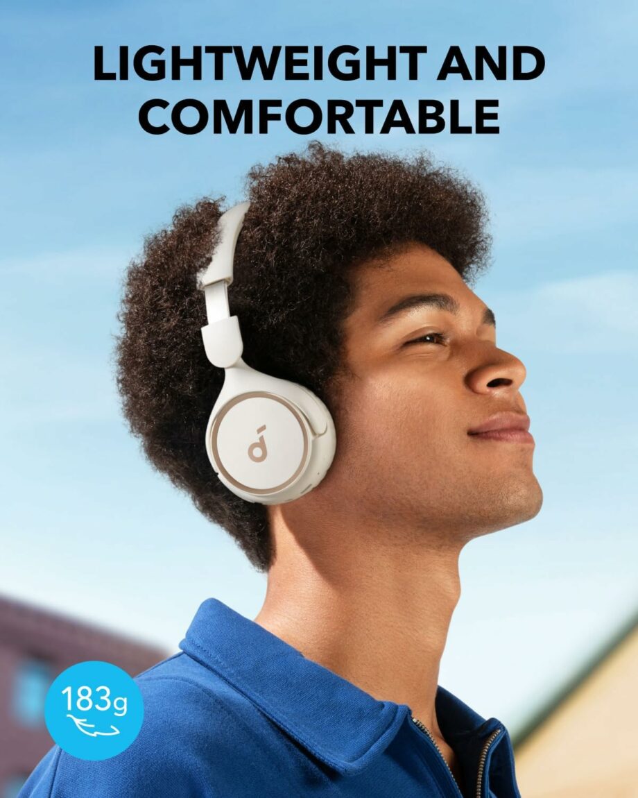 Anker Soundcore H30i Wireless 70H Playtime On-Ear Headphones - White