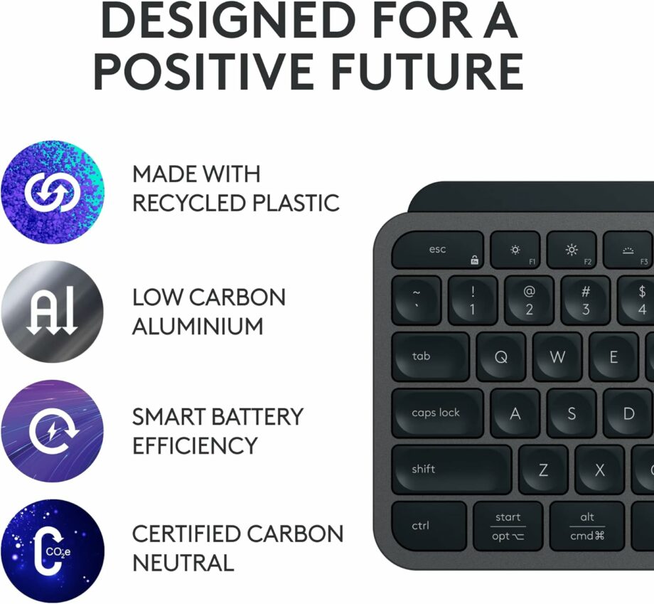 Logitech MX Keys S Advanced Wireless Illuminated Keyboard - Arabic Layout
