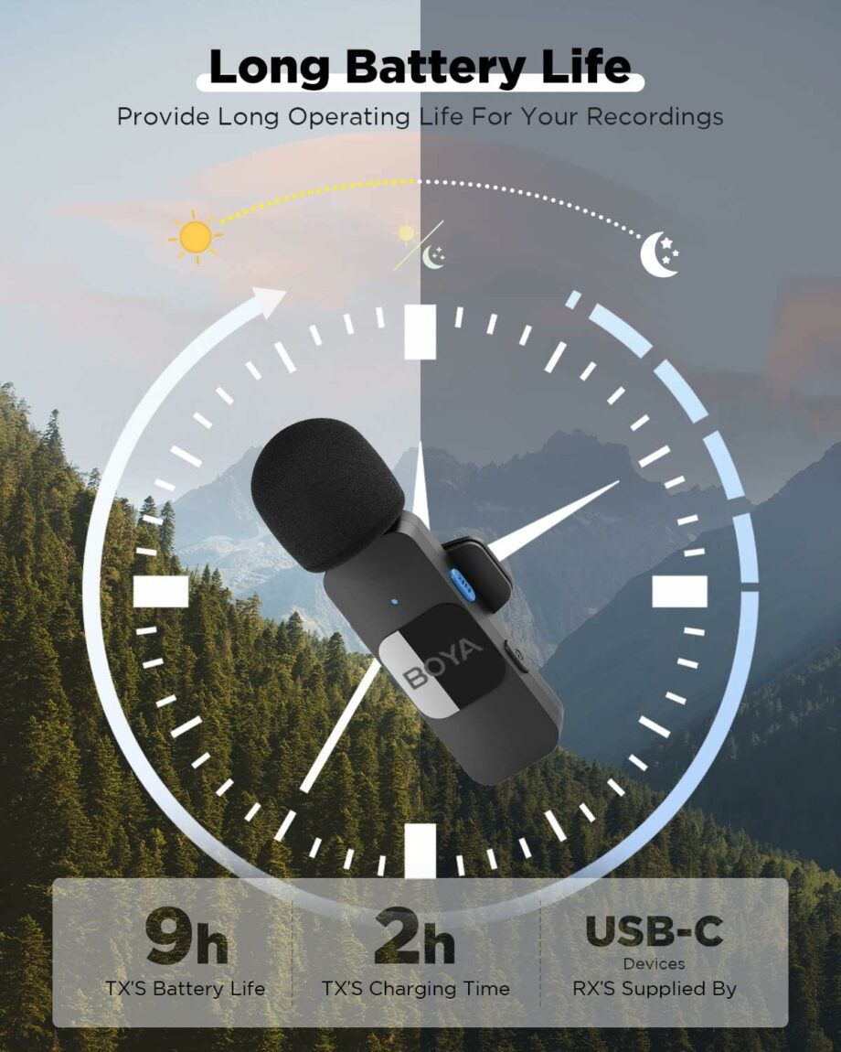Boya BY-V20 Ultracompact Type C Dual Wireless Microphones System