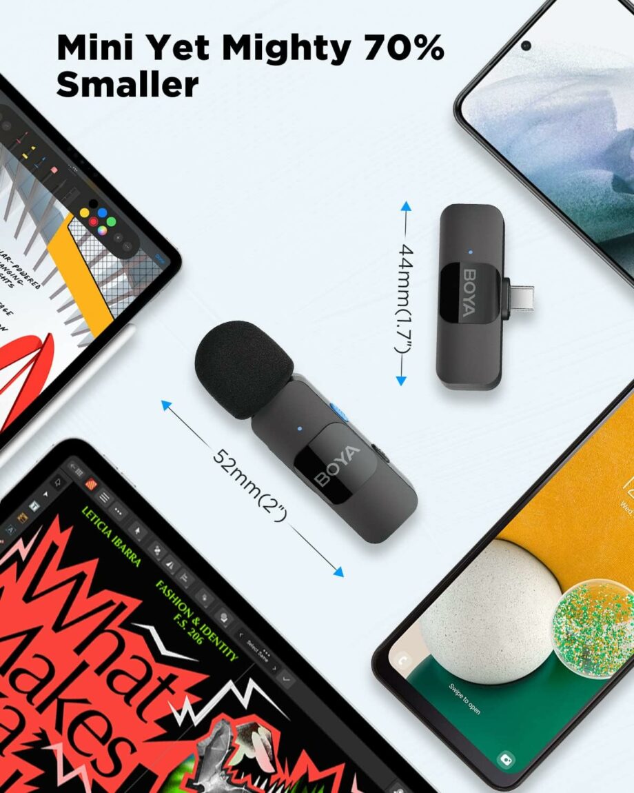 Boya BY-V20 Ultracompact Type C Dual Wireless Microphones System