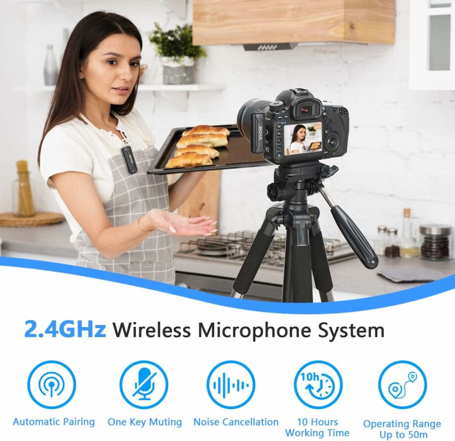 Boya BY-WM3T2-M1 3.5mm Mini 2.4GHz Wireless Microphone