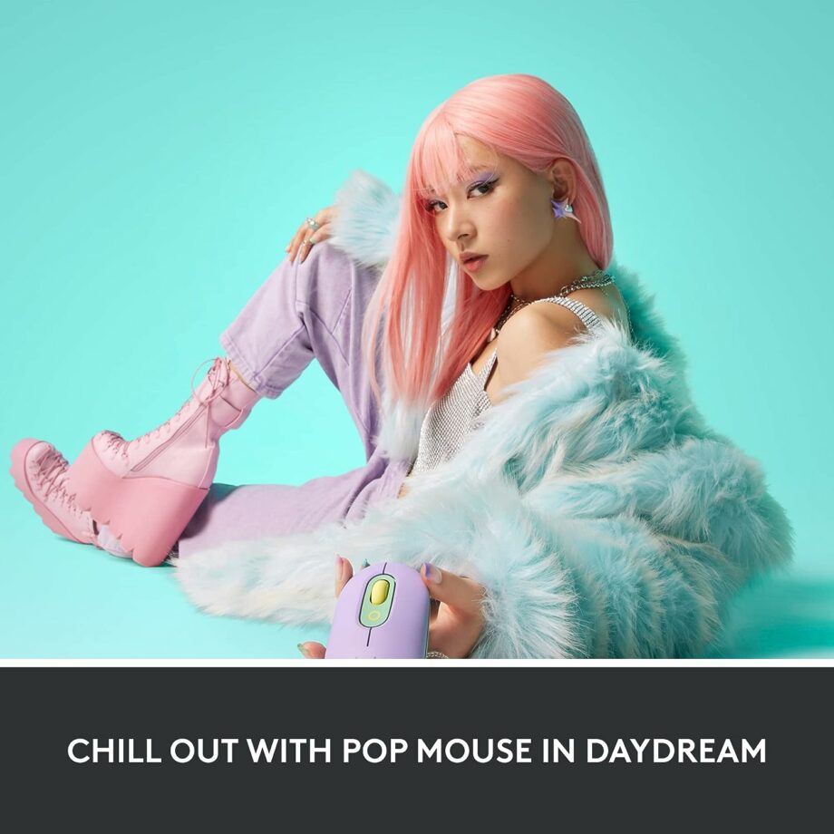 Logitech POP Mouse Wireless Mouse with Customizable Emojis and SilentTouch - Daydream Mint