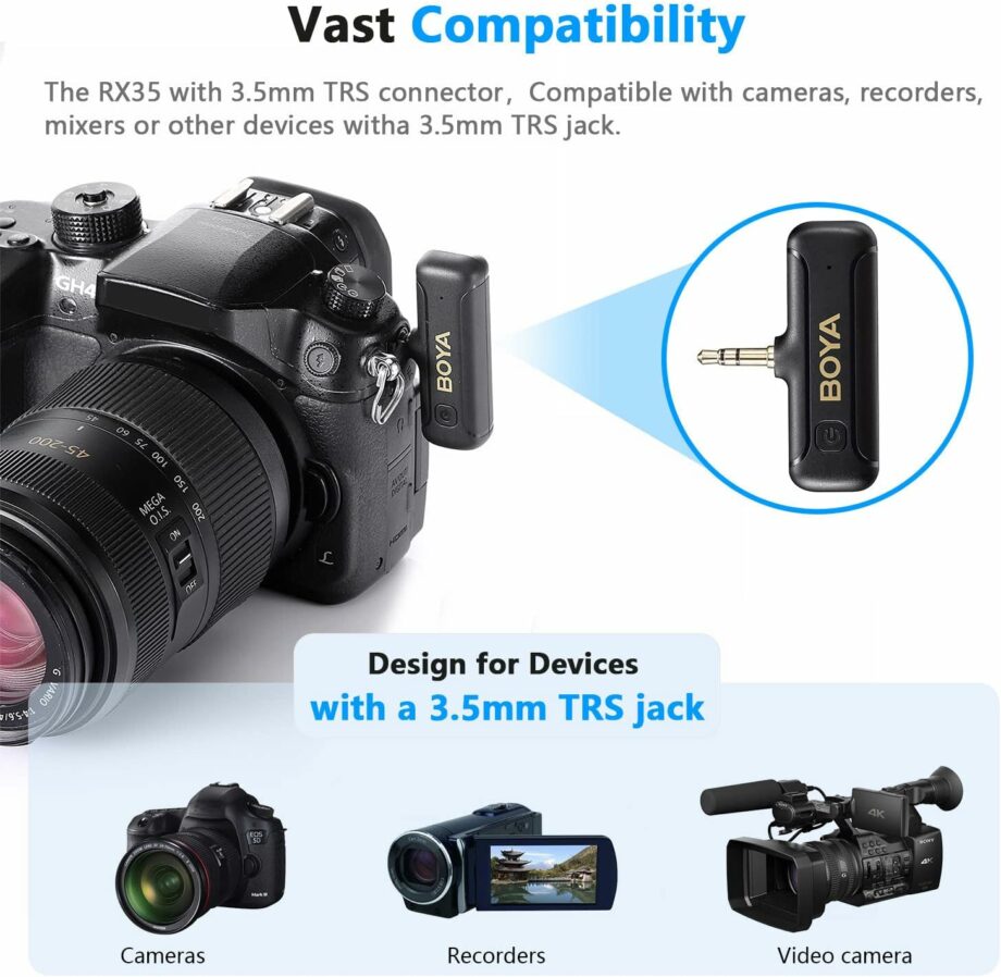 Boya BY-WM3T2-M1 3.5mm Mini 2.4GHz Wireless Microphone