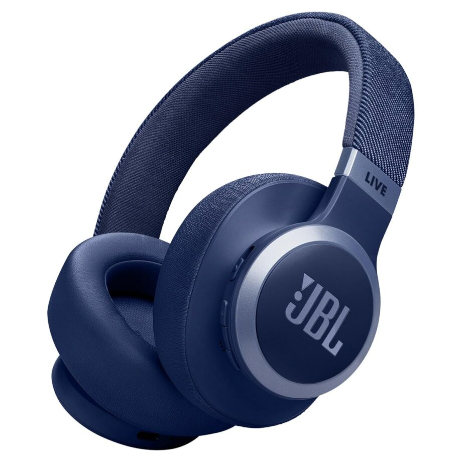 JBL Live 770NC Wireless Over-Ear Active Noise Cancelling Headphones - Blue