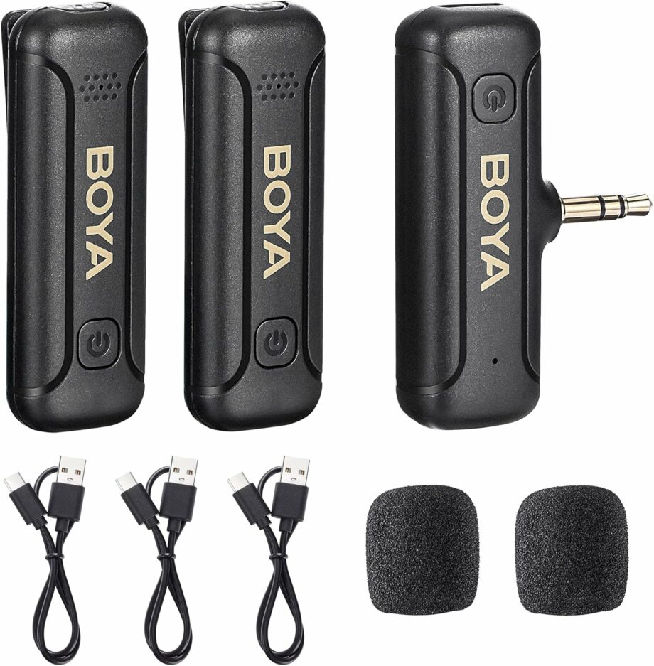 Boya BY-WM3T2-M2 3.5mm Mini 2.4GHz Wireless Dual Microphones