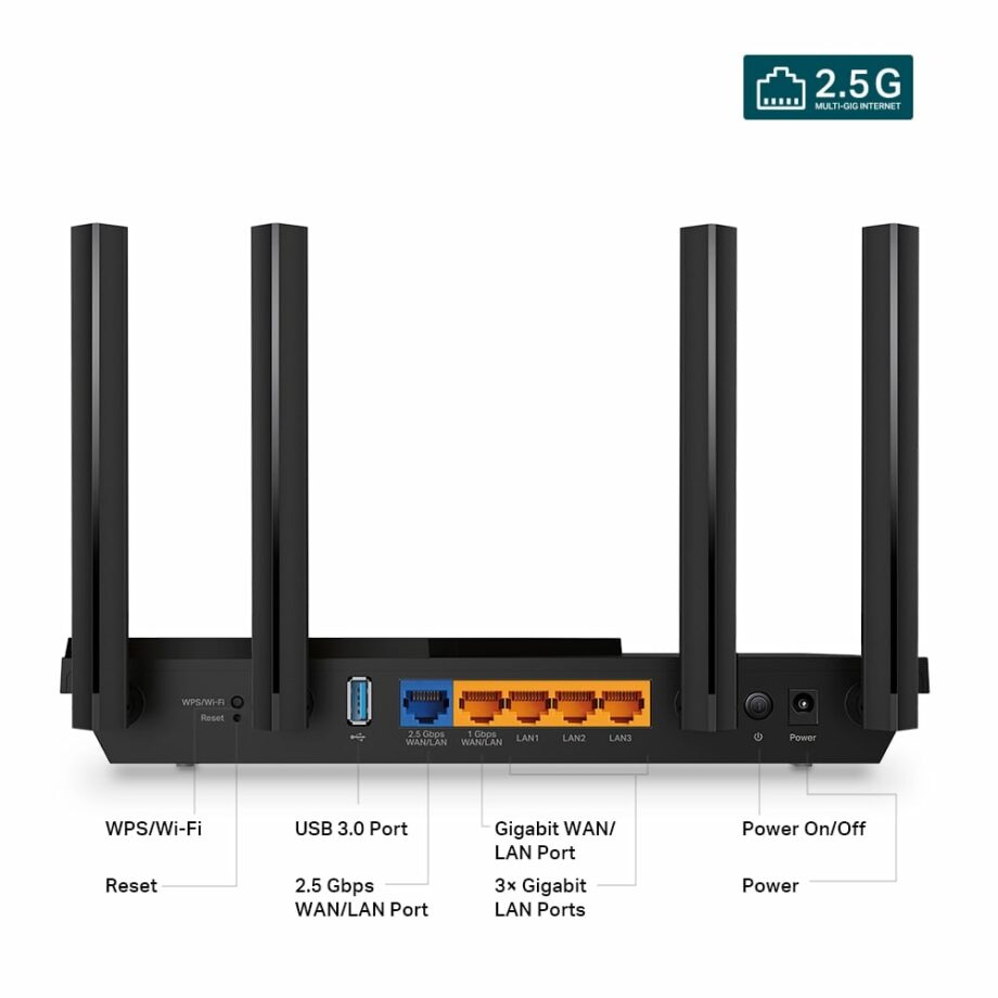TP-Link AX3000 Multi-Gigabit Wi-Fi 6 Router with 2.5G Port (Archer AX55 Pro)