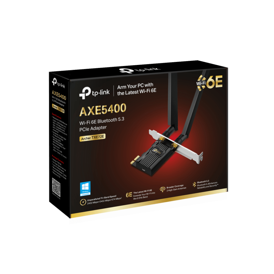 TP-Link AXE5400 Wi-Fi 6E Bluetooth 5.3 PCIe Adapter (Archer TXE72E)