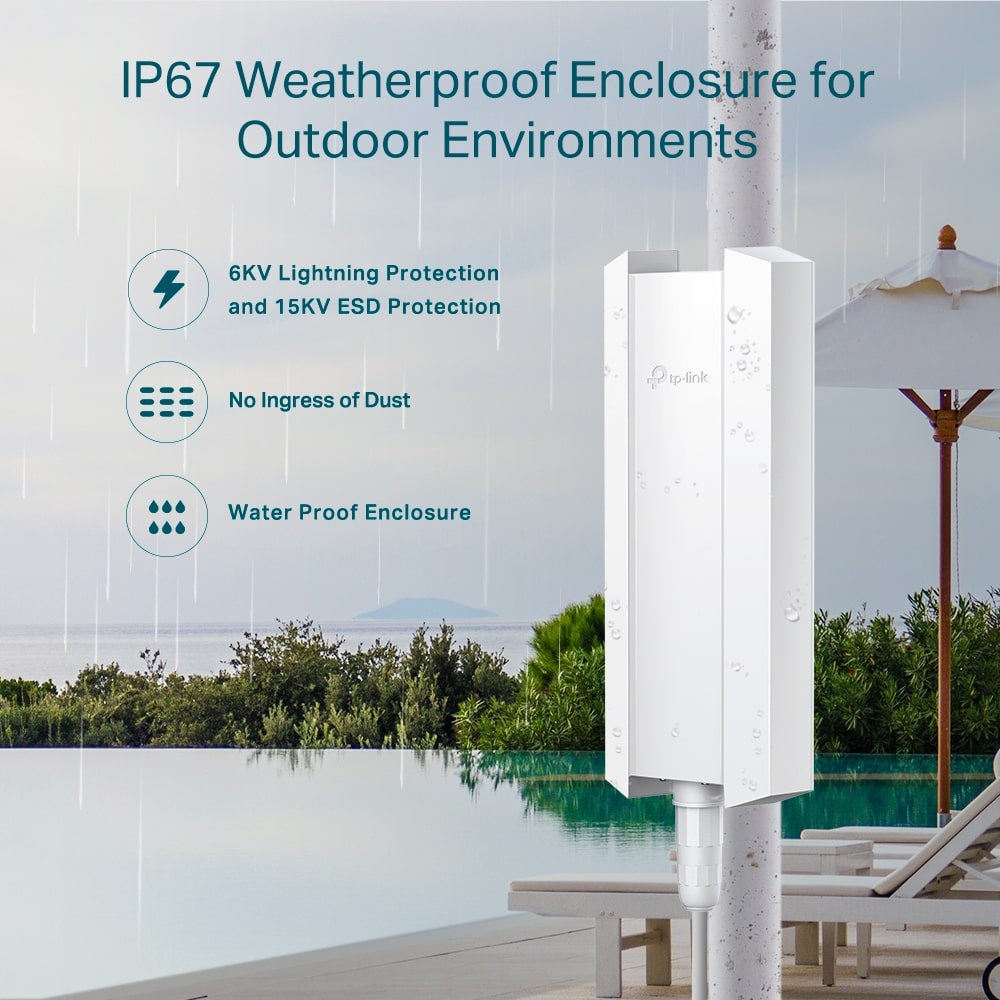 TP-Link AX1800 Indoor/Outdoor WiFi 6 Access Point (EAP610-Outdoor) Computer Hardware  |  Network  |  Access Points  |