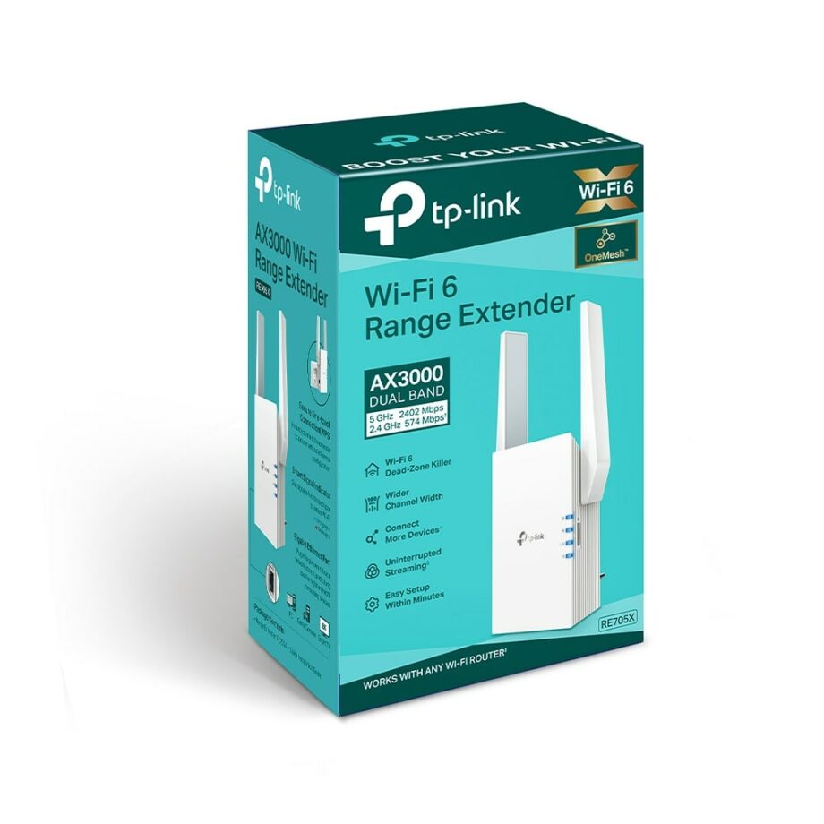 TP-Link AX3000 Mesh WiFi 6 Extender (RE705X)