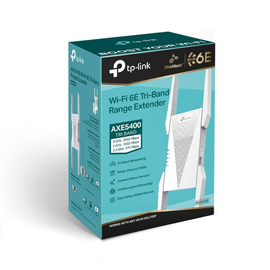 TP-Link AXE5400 Mesh Wi-Fi 6E Range Extender (RE815XE)