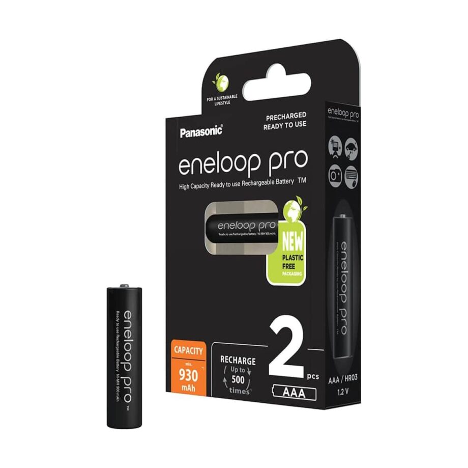 Eneloop Pro 2x AAA Minimum 930mAh NiMH Rechargeable Batteries