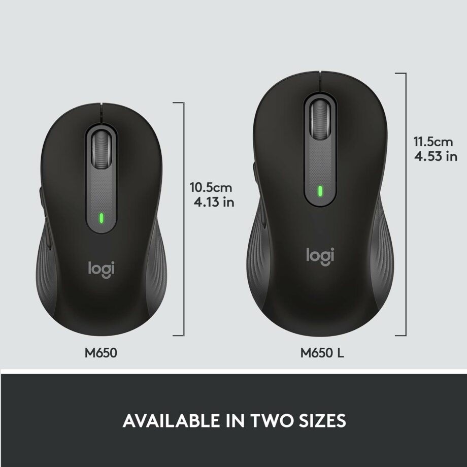Logitech Signature M650 Medium Wireless & Bluetooth Mouse - Graphite