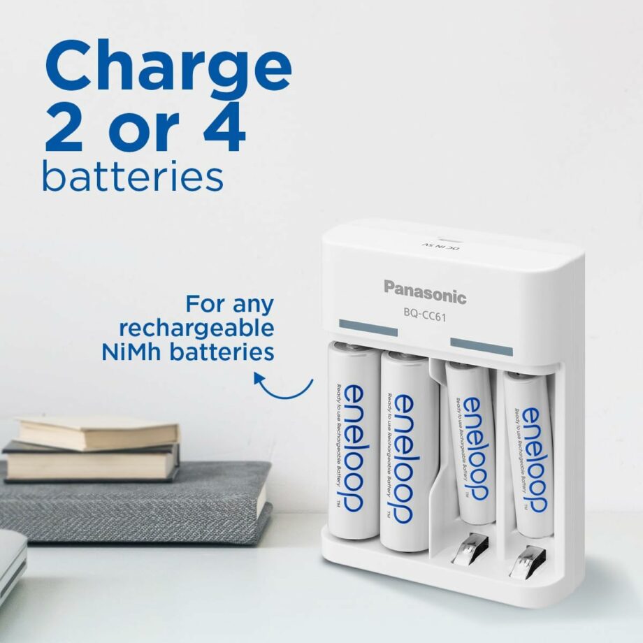 Panasonic Eneloop Basic USB Charger for AA/AAA Batteries with Micro USB Charging Cable