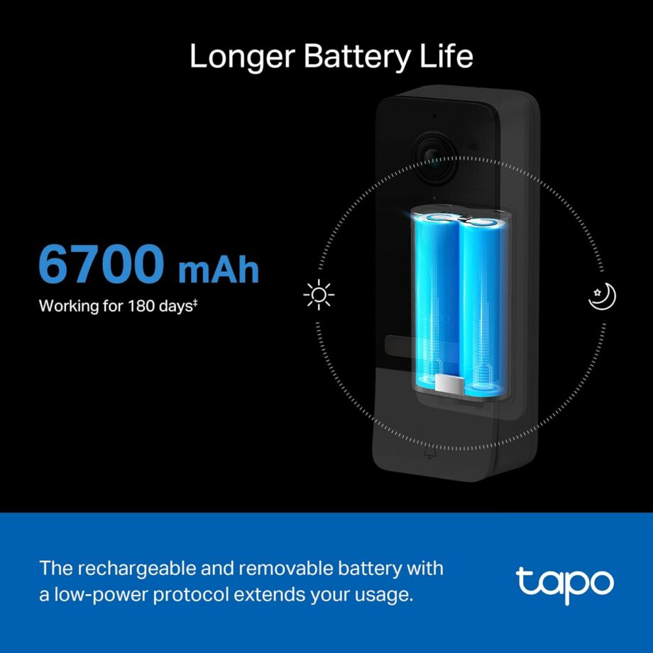 TP-Link Tapo Smart Battery 2K Video Doorbell (Tapo D230S1)