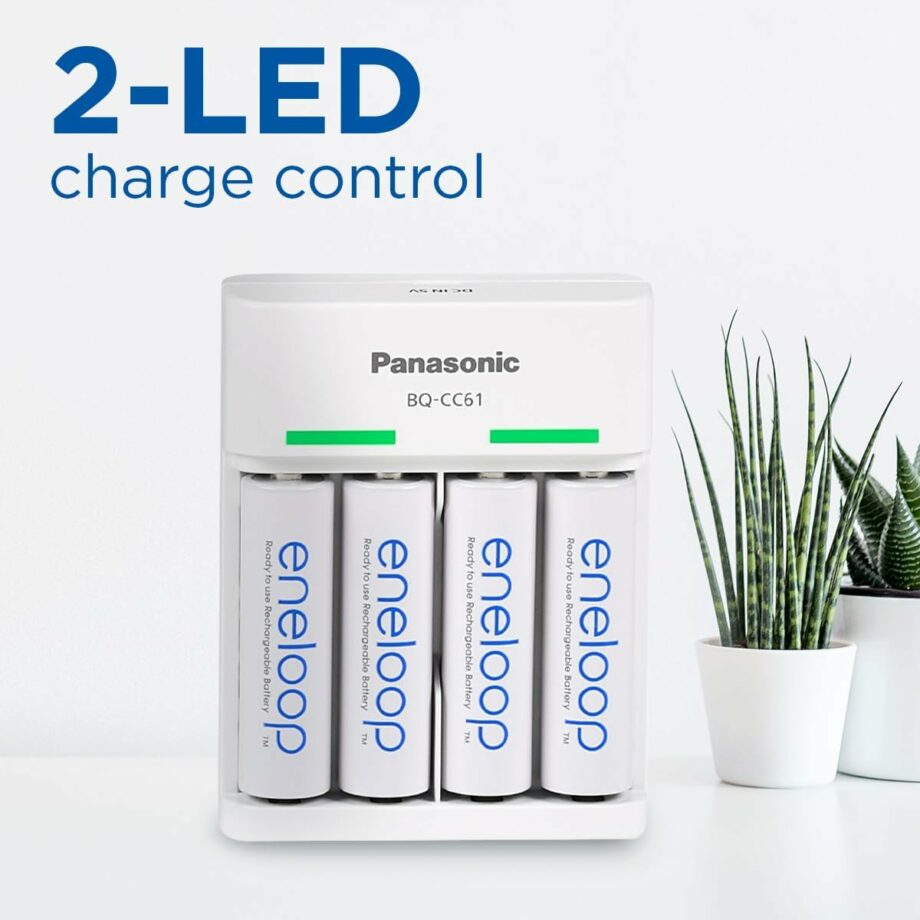 Panasonic Eneloop Basic USB Charger for AA/AAA Batteries with Micro USB Charging Cable