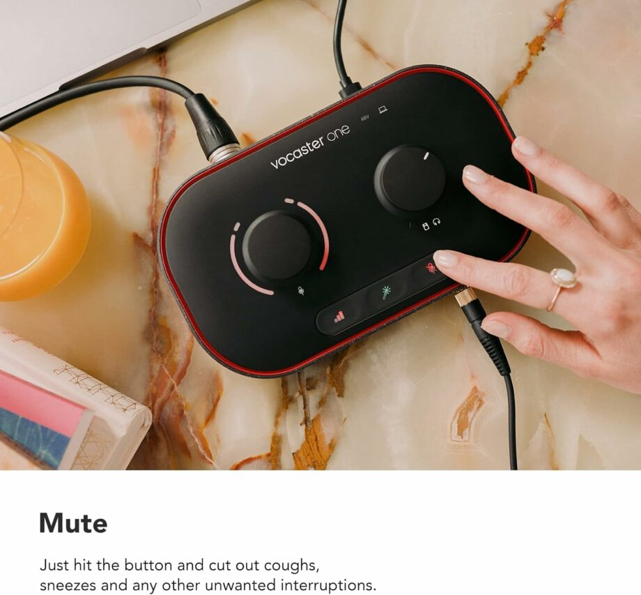 Focusrite Vocaster One Podcasting Interface for Recording as a Solo Creator (Pre-Order)