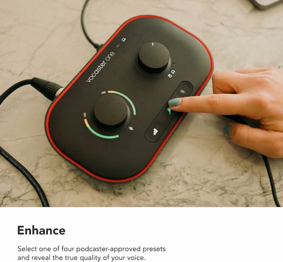 Focusrite Vocaster One Podcasting Interface for Recording as a Solo Creator (Pre-Order)