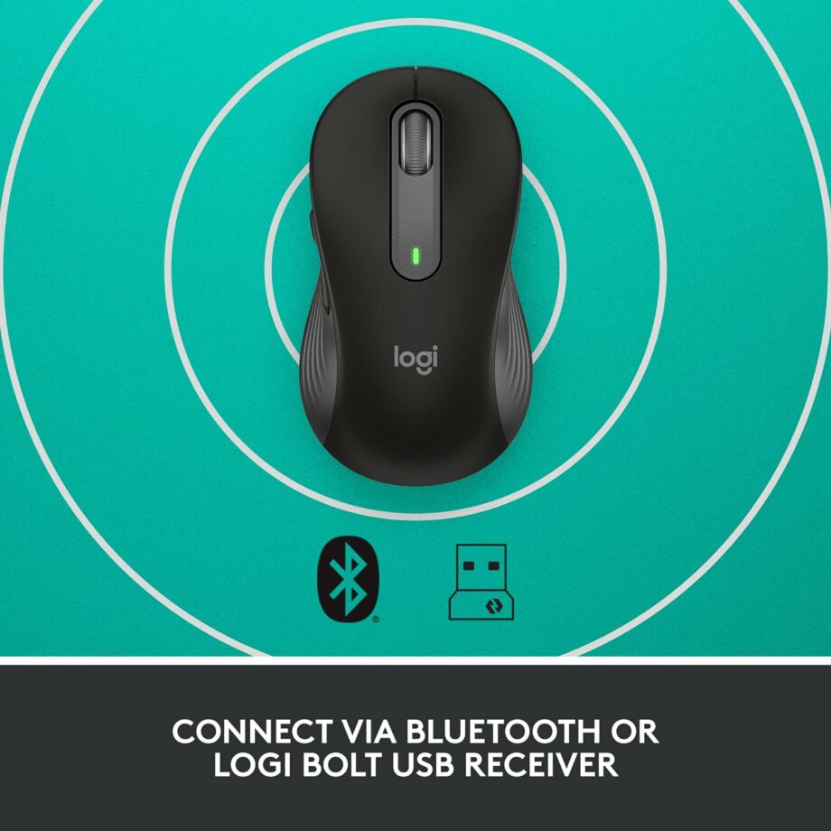 Logitech Signature M650 Medium Wireless & Bluetooth Mouse - Graphite