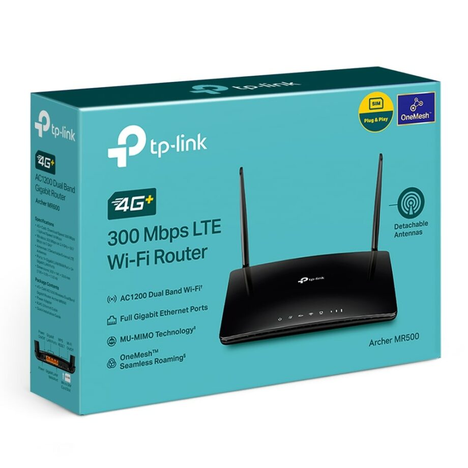 TP-Link 4G+ Cat6 AC1200 Wireless Dual Band Gigabit Router (Archer MR500)
