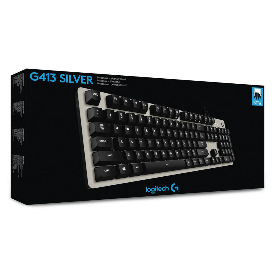 Logitech G413 Backlit Mechanical Gaming Keyboard - Silver