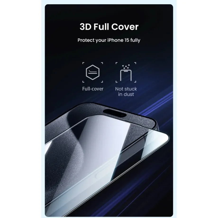Anker iPhone 15 Tempered Glass Slim Screen Protector