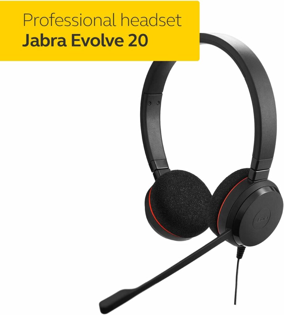Jabra Evolve 20 UC USB Stereo Professional Telephone Wired Headset