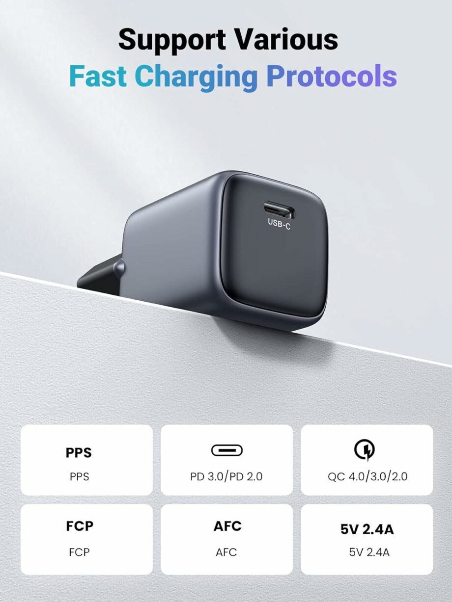 UGREEN Nexode Mini 30W USB-C PD Wall Charger - Black
