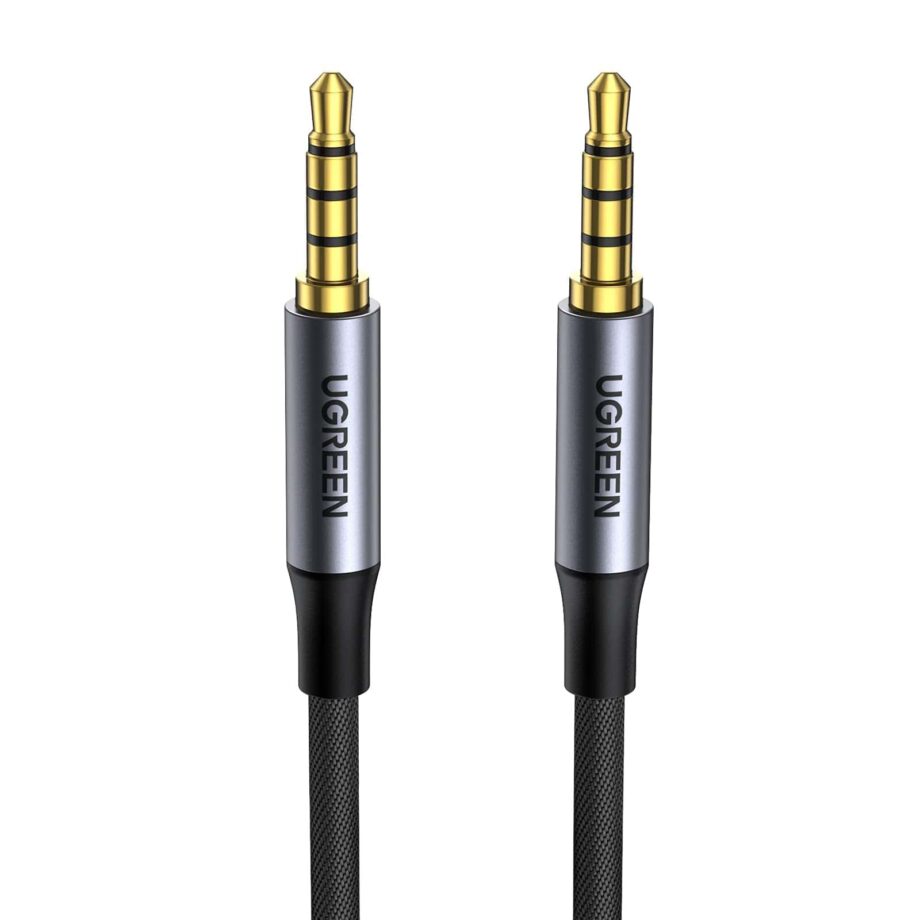 UGREEN 3.5mm 4-Pole Braided Audio Cable with Microphone Function - 5M
