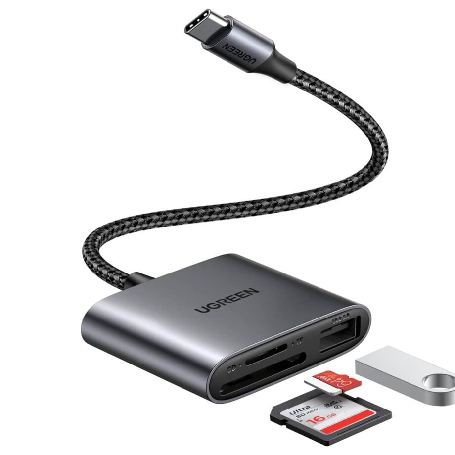 UGREEN 3 in 1 USB C SD Card Reader with USB 2.0