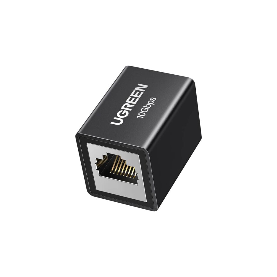 UGREEN RJ45 10Gbps Aluminum Coupler Ethernet Extender - Black