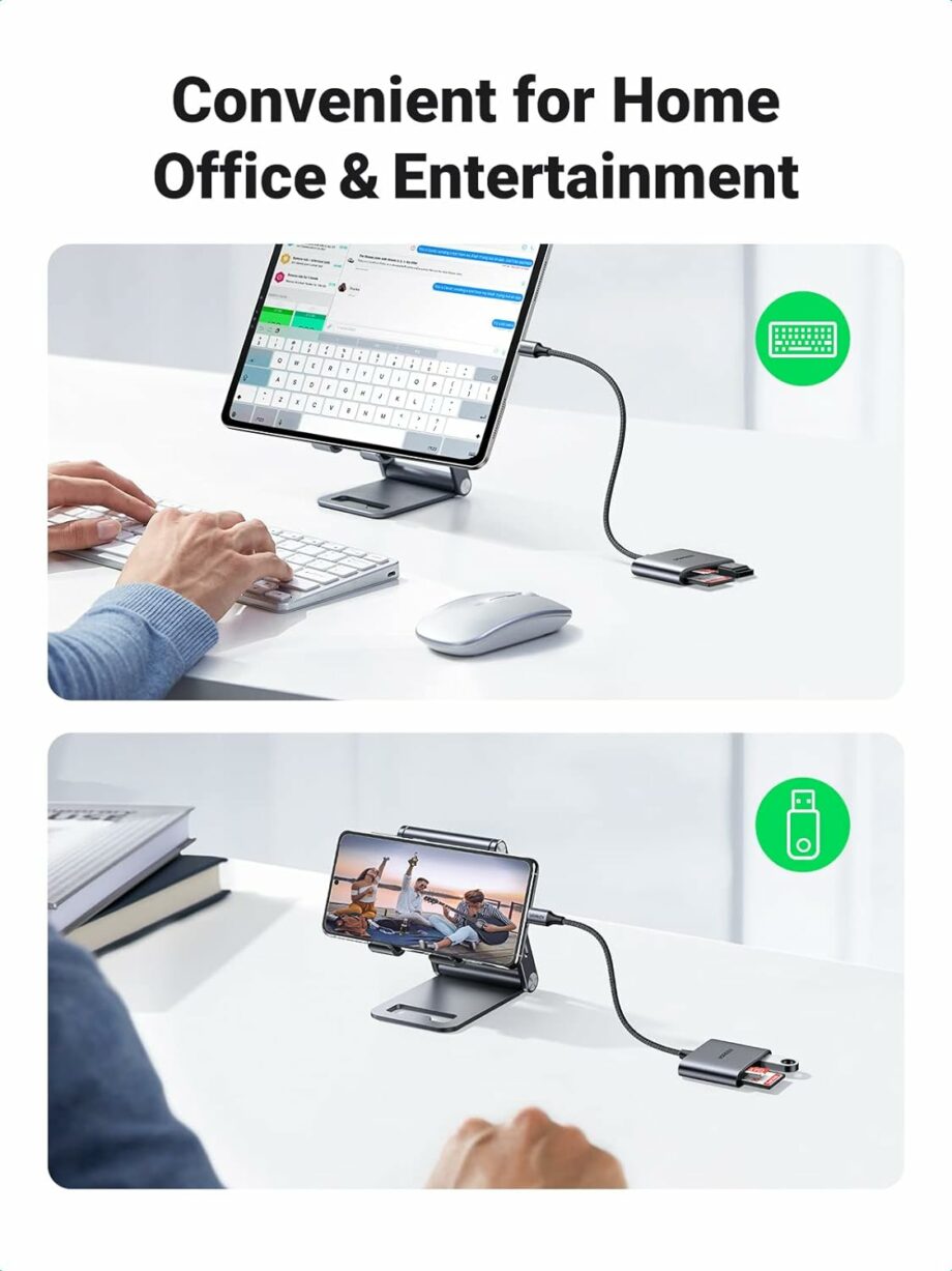UGREEN 3 in 1 USB C SD Card Reader with USB 2.0