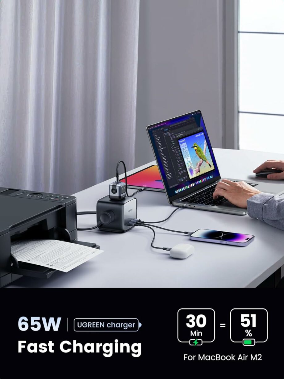 UGREEN Nexode DigiNest 7-in-1 65W Charging Station - 1.8M EU Plug