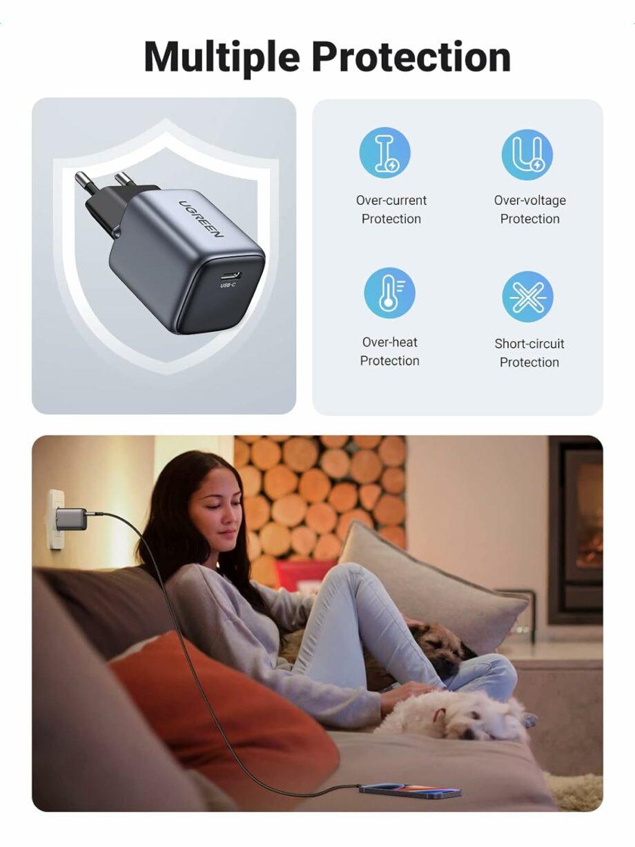 UGREEN Nexode Mini 30W USB-C PD Wall Charger - Black