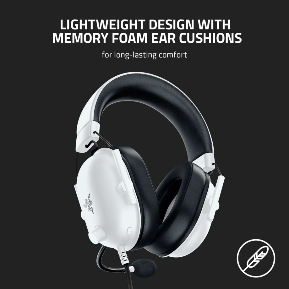 Razer BlackShark V2 X 7.1 Surround Sound Gaming Headset - White