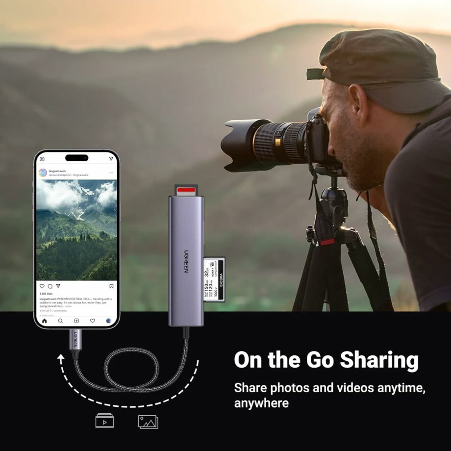 UGREEN 4-in-1 USB C Memory Card Reader