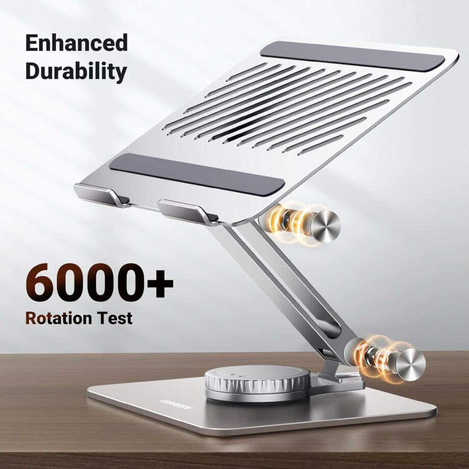 UGREEN Adjustable 360 Rotating Base Laptop Stand for Laptops up to 17.3'' - Silver