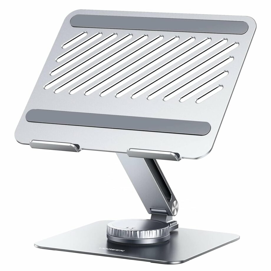 UGREEN Adjustable 360 Rotating Base Laptop Stand for Laptops up to 17.3'' - Silver