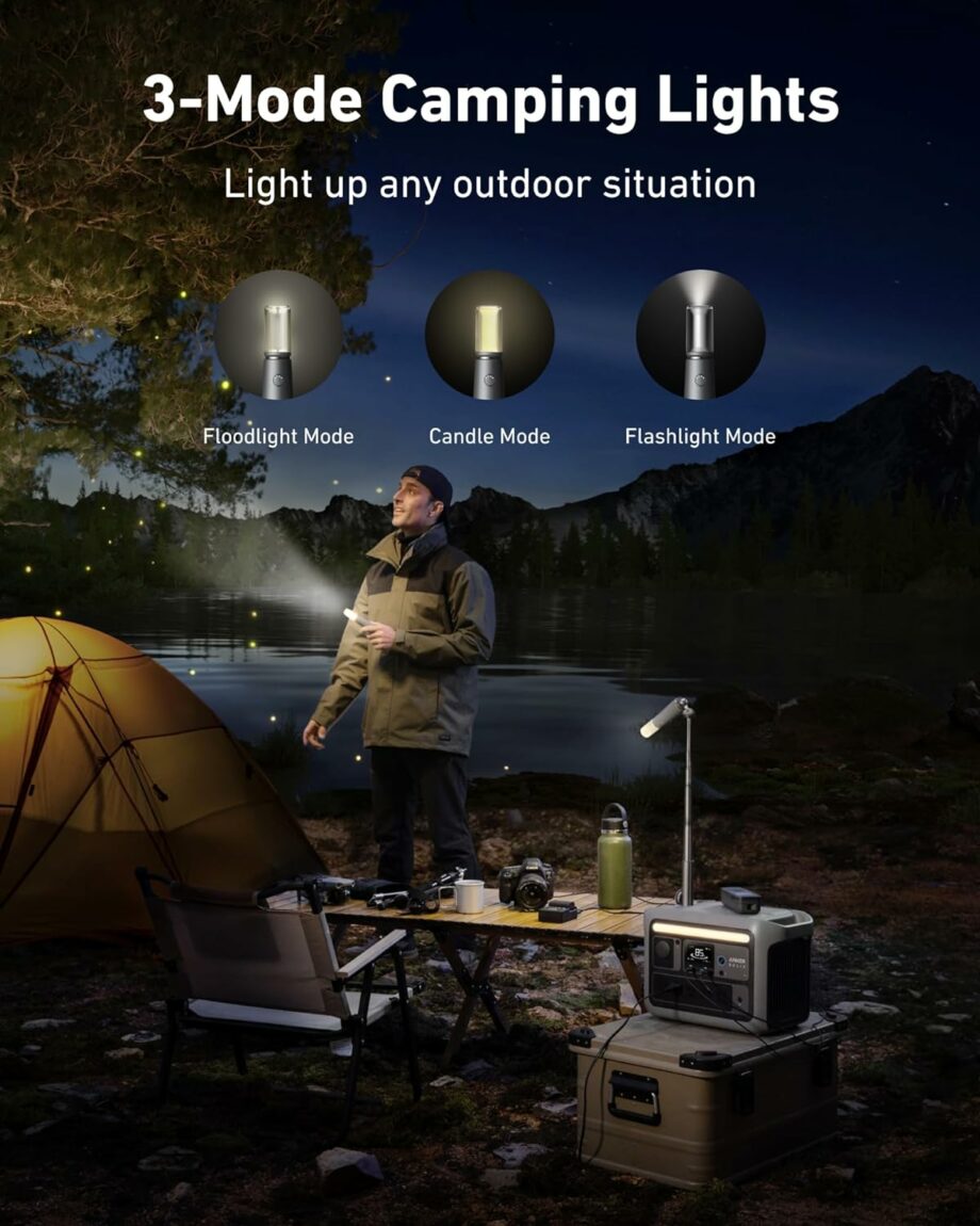 Anker SOLIX C800 Plus Portable Power Station with Camping Lights