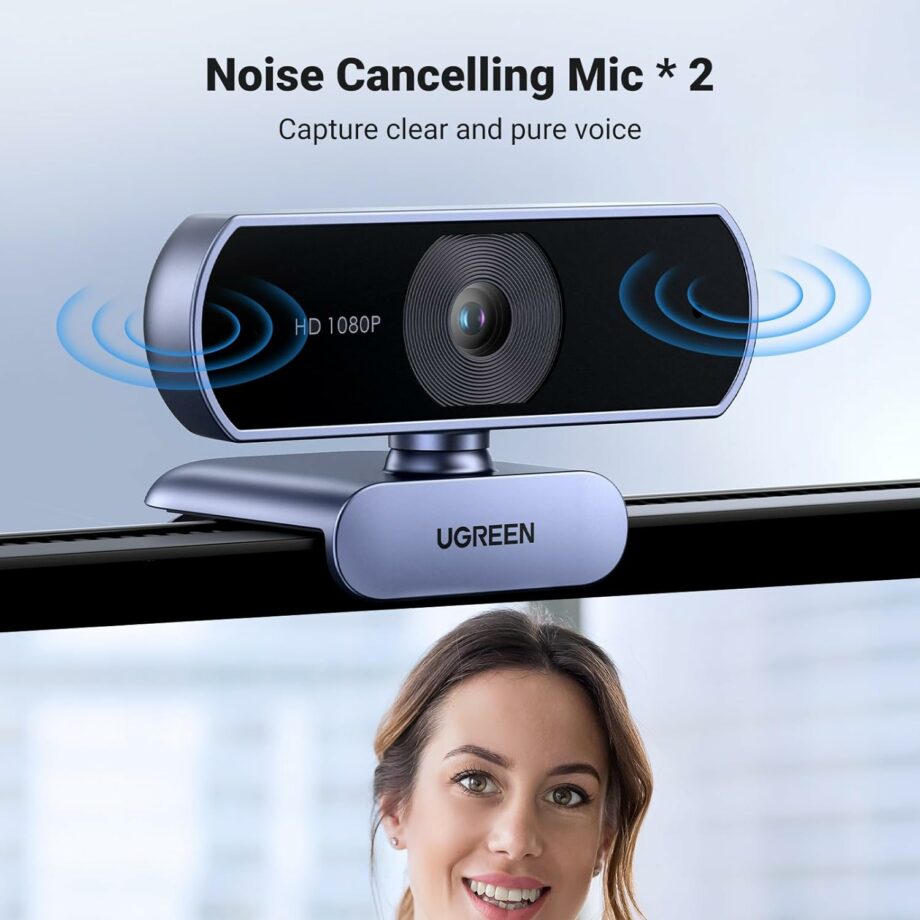 UGREEN 1080P Webcam with Noise Cancelling Microphone