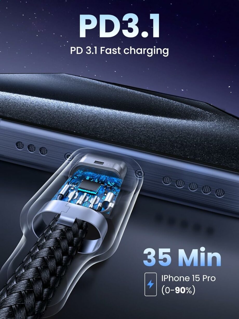 UGREEN 240W Braided USB C to USB C Cable - 1M