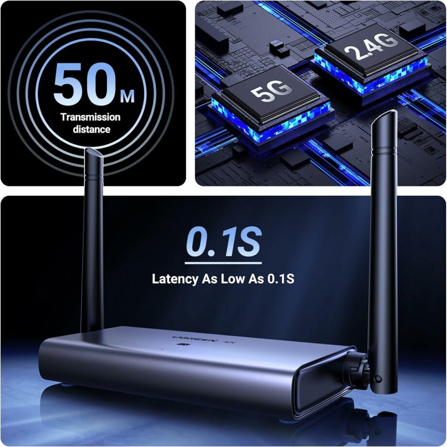 UGREEN 4K@30Hz Wireless HDMI 50M Range Transmitter and Receiver