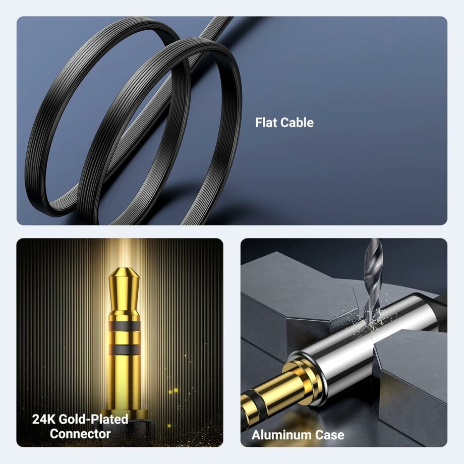 UGREEN 3.5mm 90 Degree Male to Male Cable - 3M