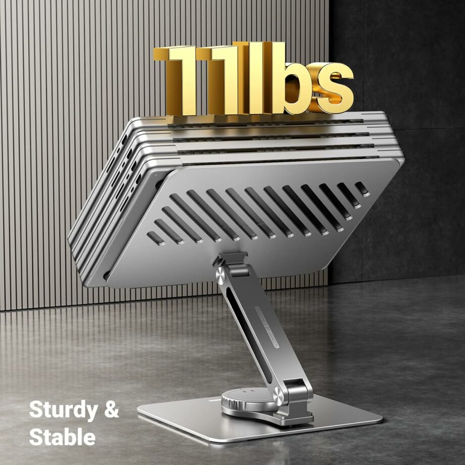 UGREEN Adjustable 360 Rotating Base Laptop Stand for Laptops up to 17.3'' - Silver