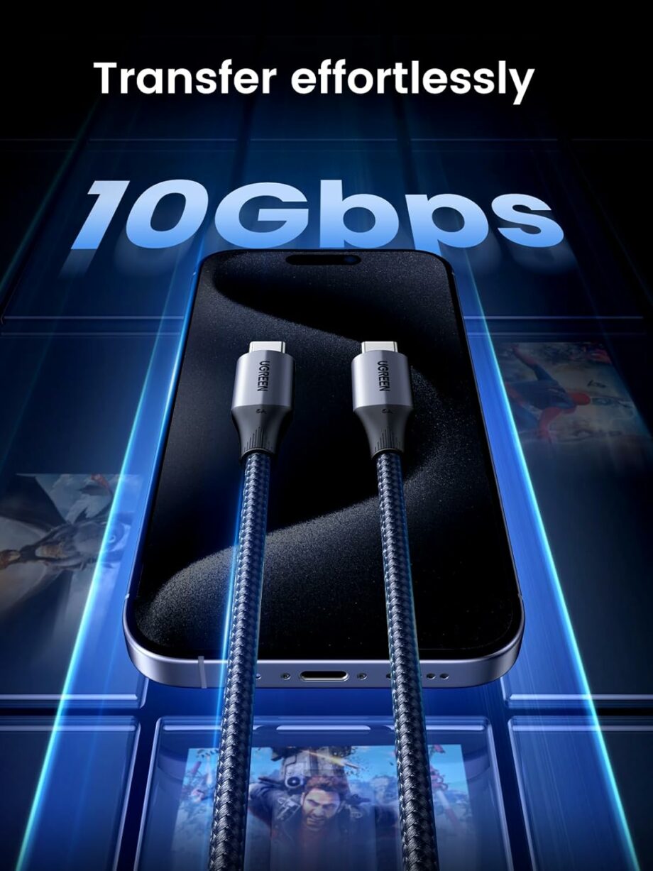 UGREEN 240W 4K@60Hz 10Gbps Data Transfer USB C to USB C 3.2 Gen 2 Cable - 1M