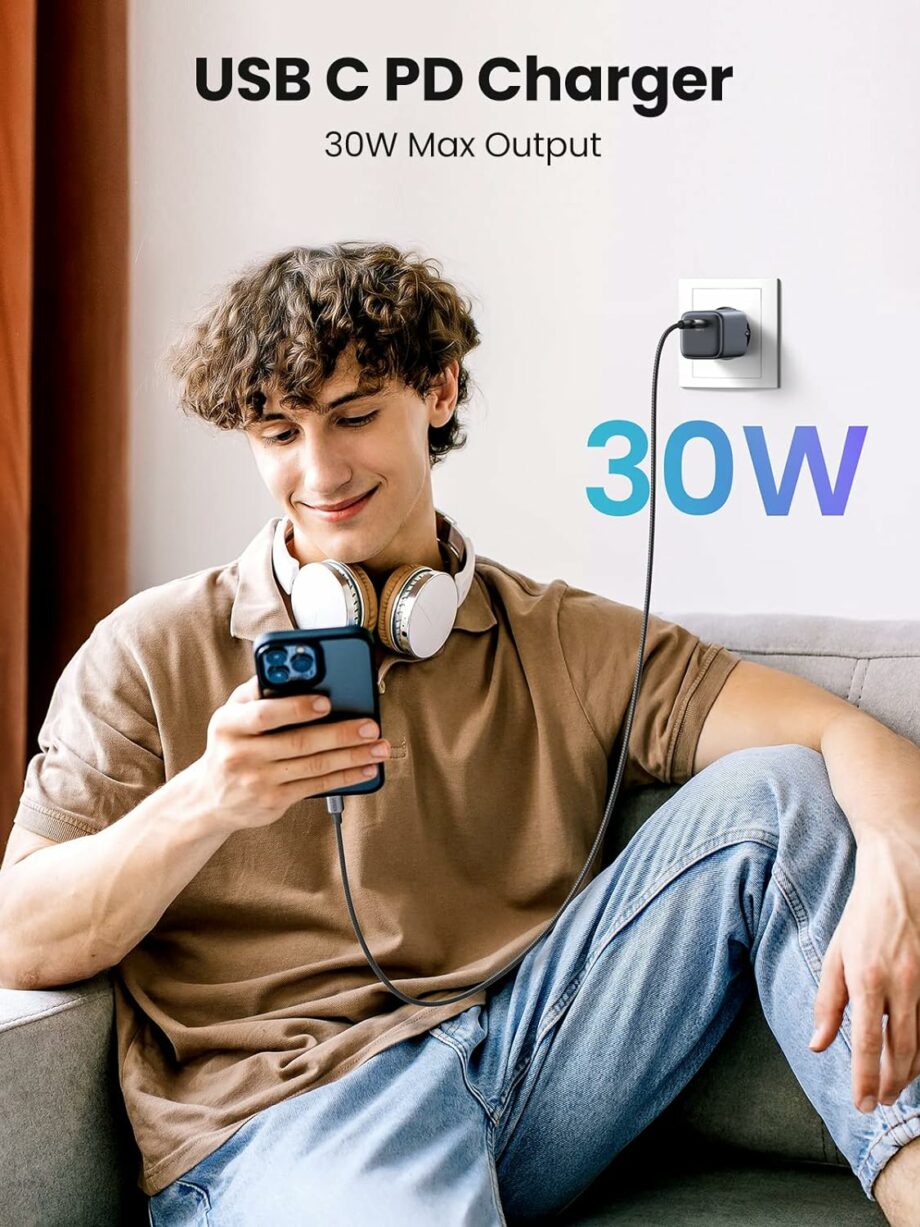UGREEN Nexode Mini 30W USB-C PD Wall Charger - Black
