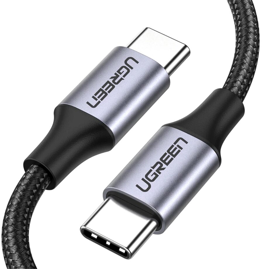 UGREEN 60W Braided USB C to USB C Cable 1M - Black
